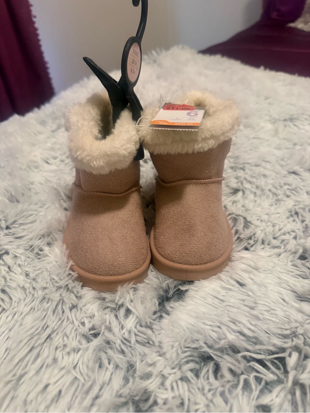 Primark Tan Faux Fur Lined Kids Boots